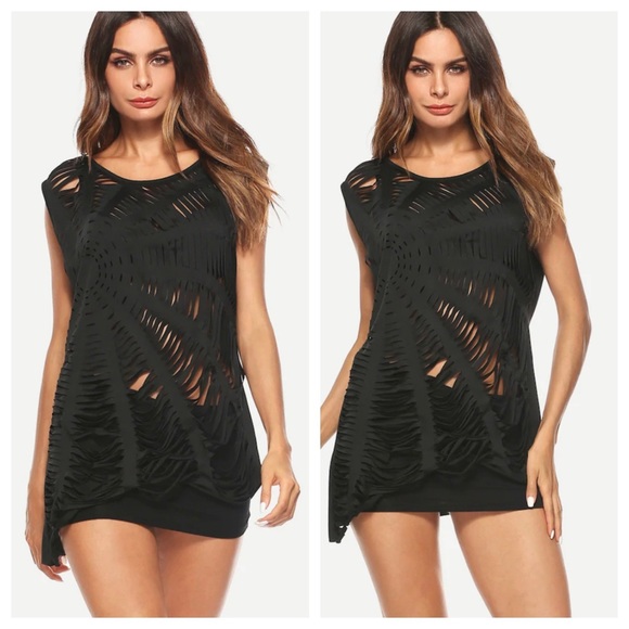 Distress Longline Tee - Picture 2 of 6